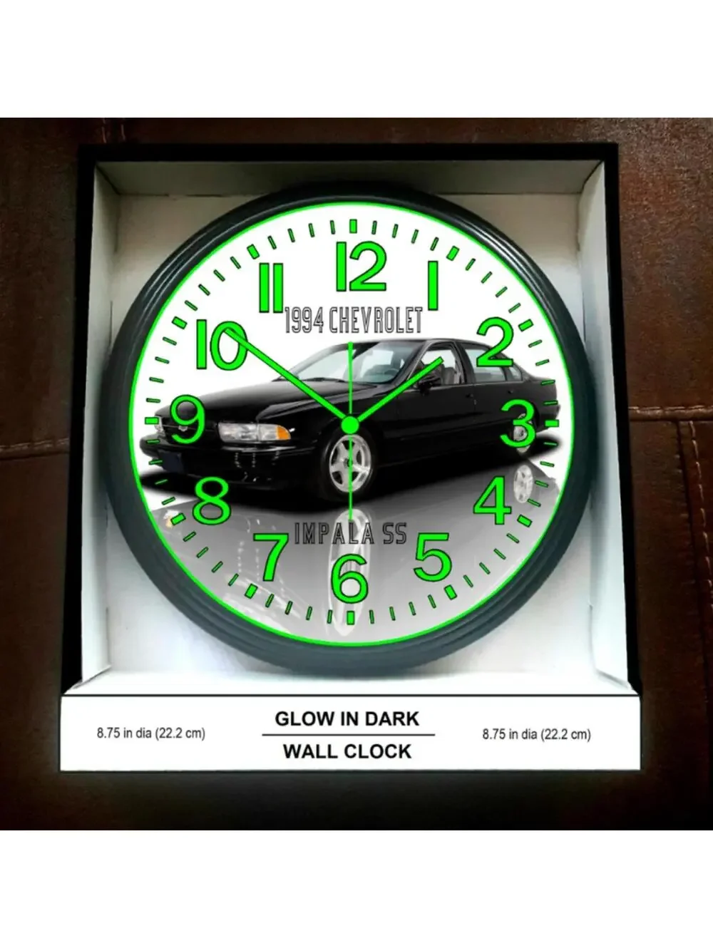 1994 Chevy Chevrolet Impala SS Super Sport Glow In The Dark Wall Clock New!